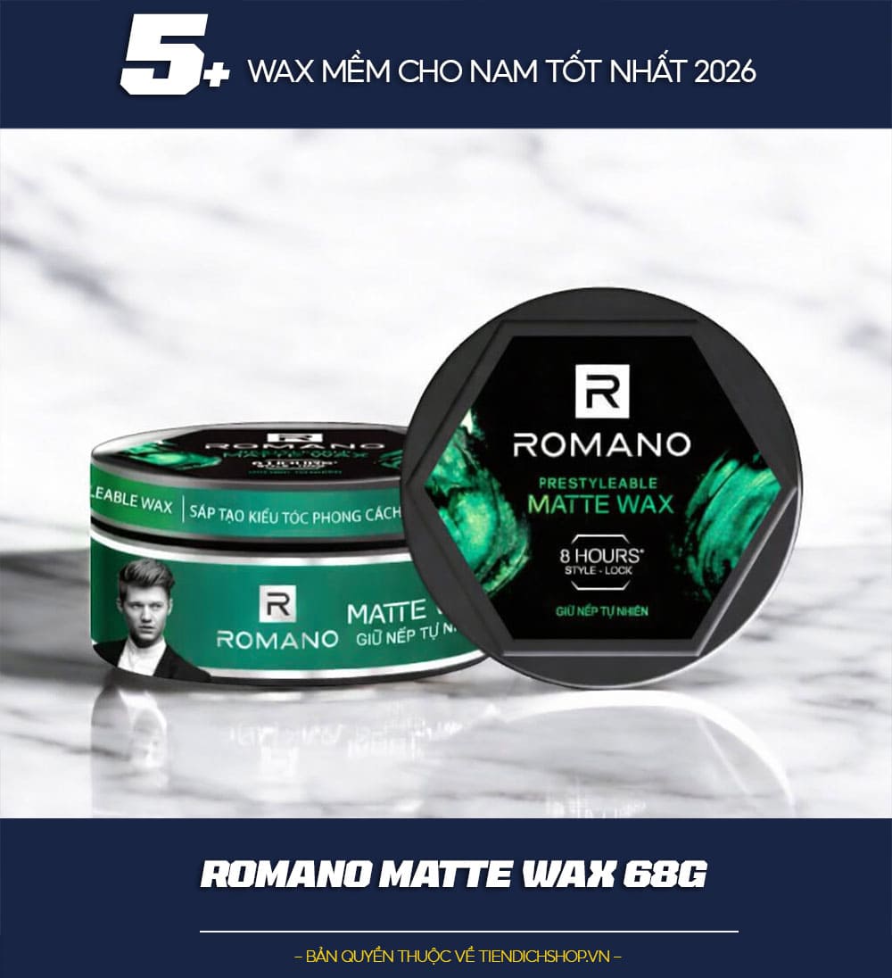 wax mềm Romano Matte Wax 68g