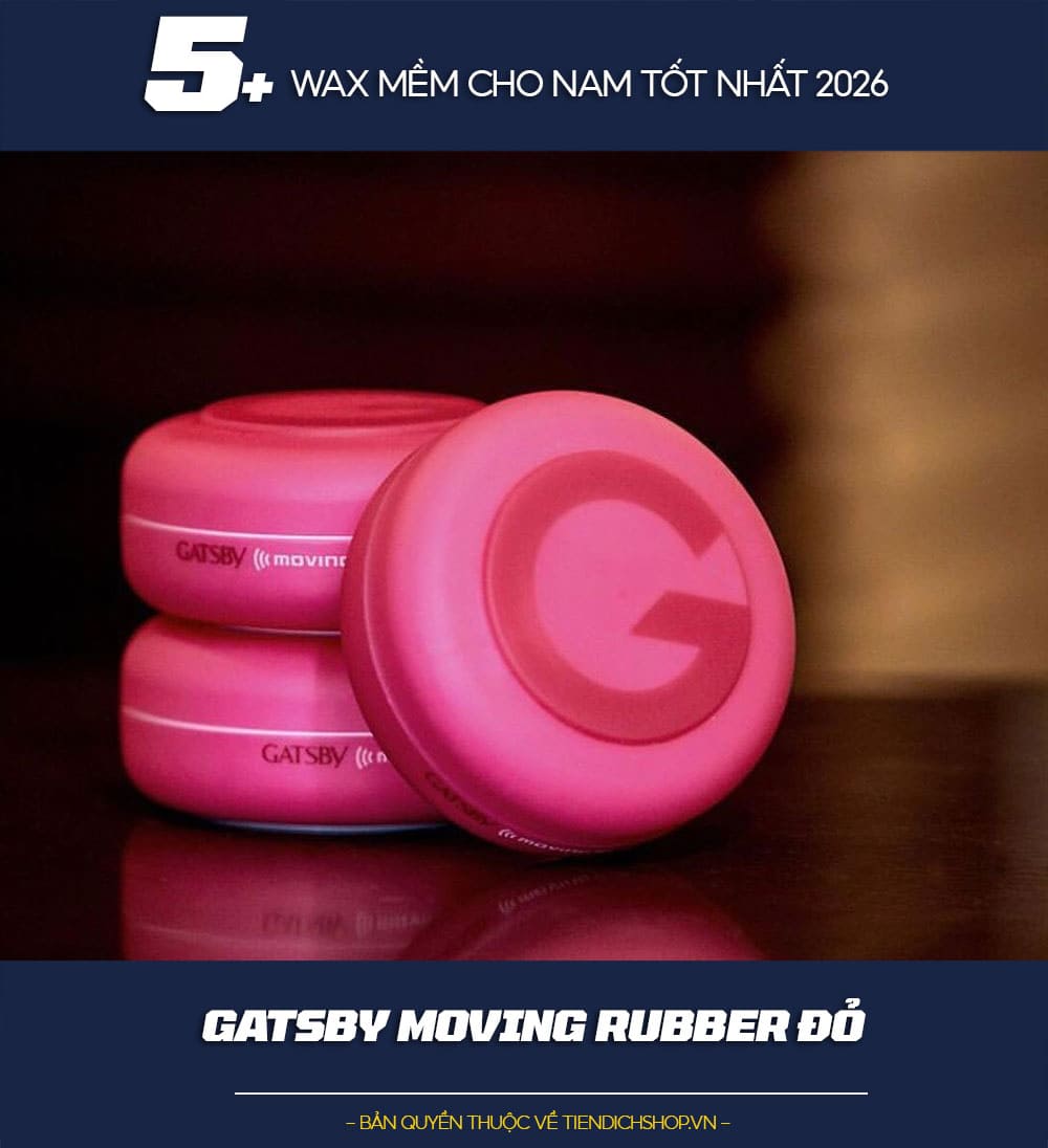 wax mềm Gatsby Moving Rubber đỏ (Spiky Edge)