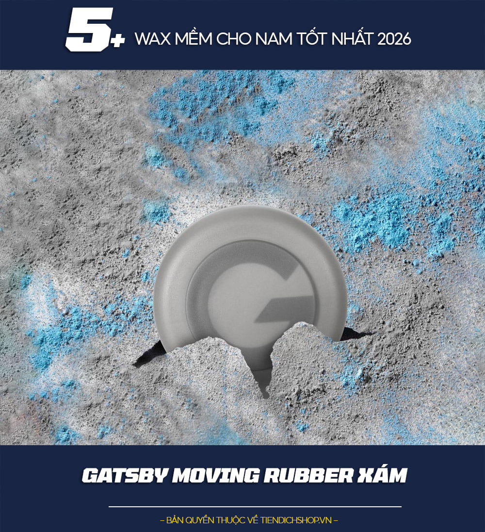wax mềm Gatsby Moving Rubber xám (Grunge Matte)